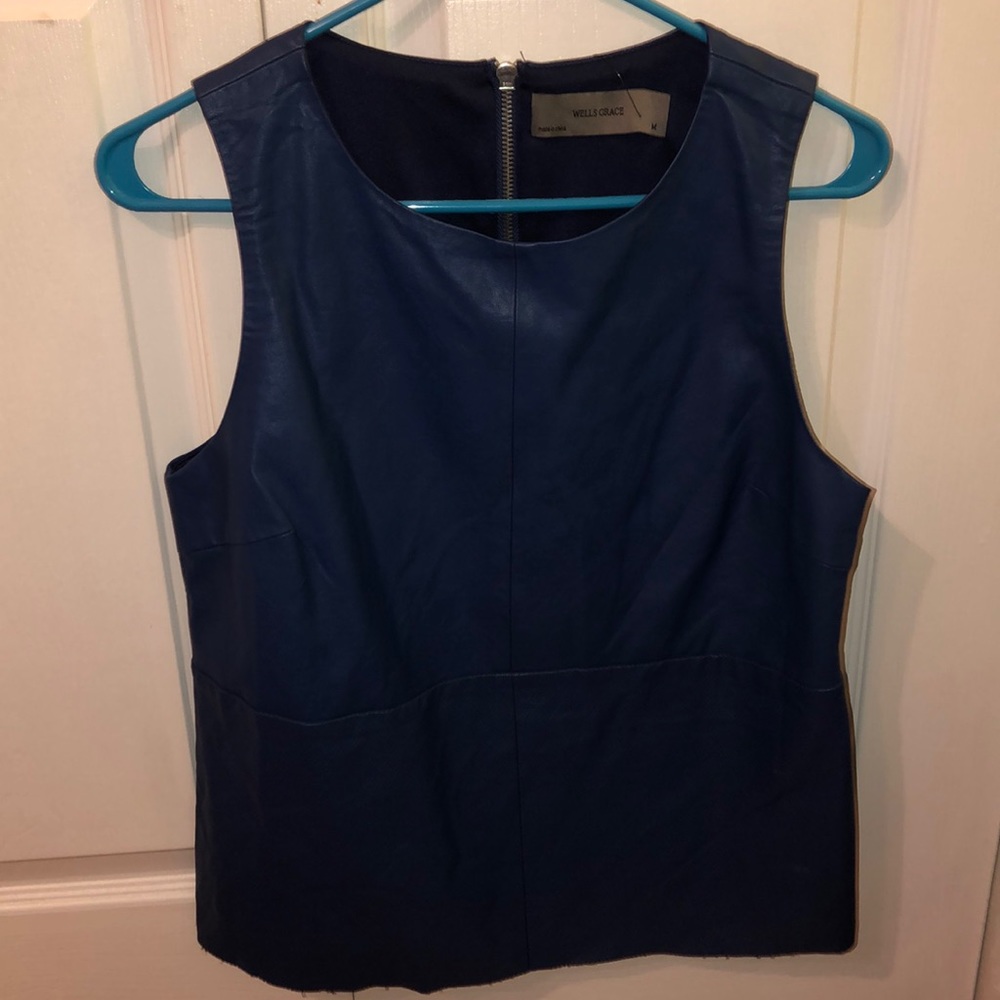 Leather like top